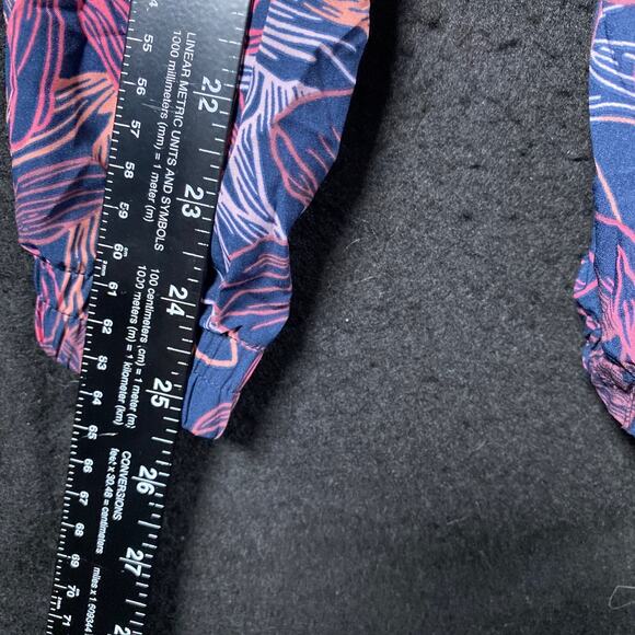 Active Zone Women Jacket Blue Pink Floral Full Zip Hooded Lightweight Stretch 2X - Picture 8 of 12